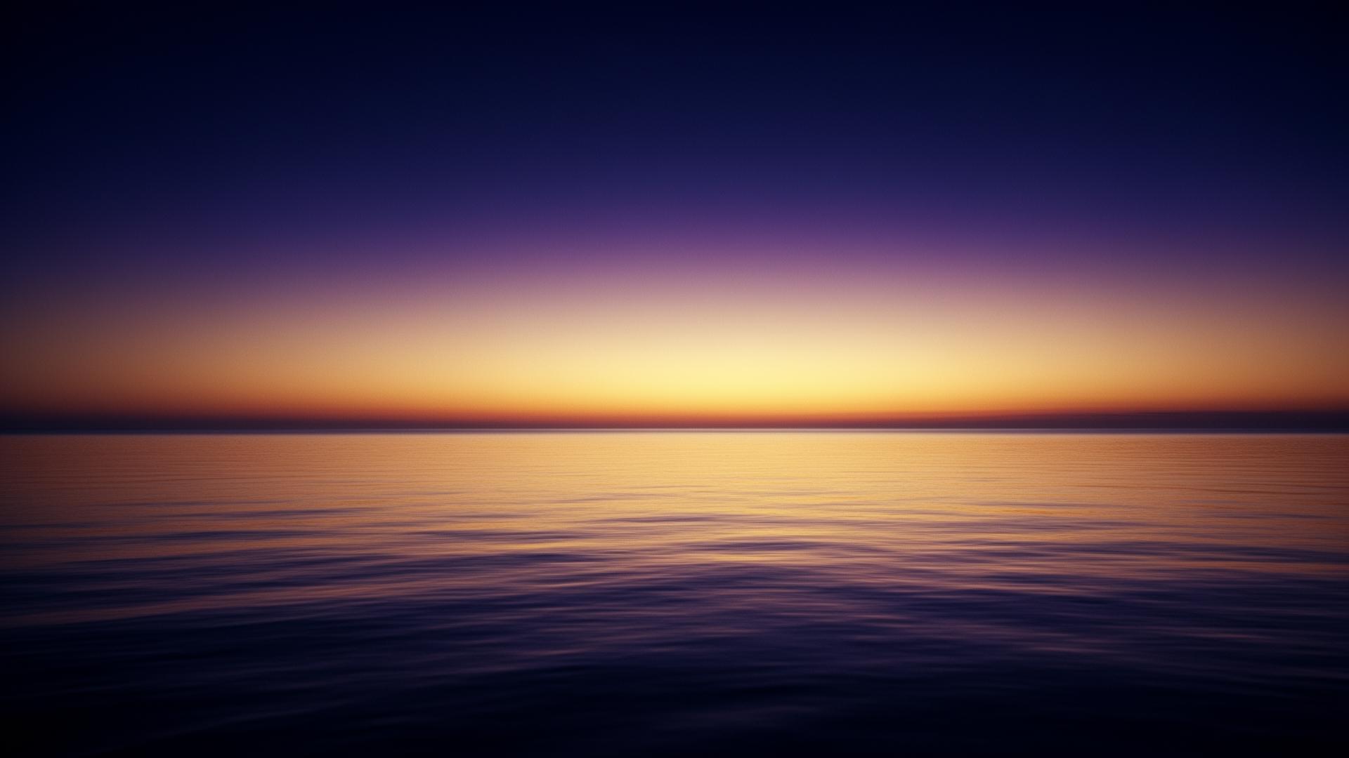 Calm sunset horizon